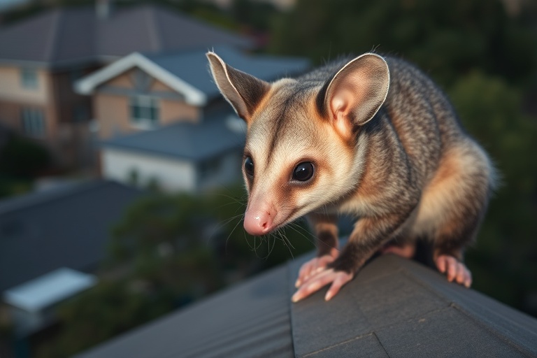Possum in Brookfield residential area